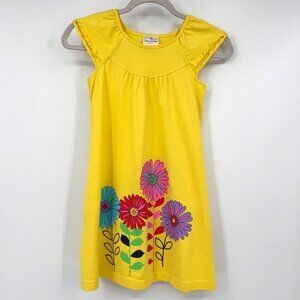 Hanna Andersson 100% Cotton Yellow Flower Dress 130 Us girls size 8